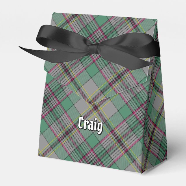 Caja Para Regalos Clan Craig Tartan Favor Box (Front Side)