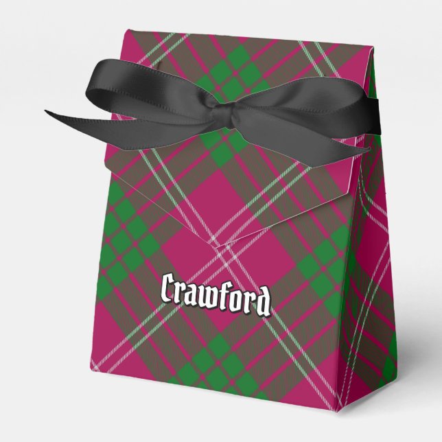 Caja Para Regalos Clan Crawford Tartan Favor Box (Front Side)