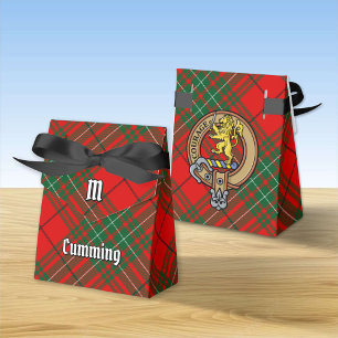 Caja Para Regalos Clan Cumming Escudo sobre Tartán