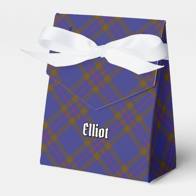 Caja Para Regalos Clan Elliot Modern Tartan Favor Box (Front Side)