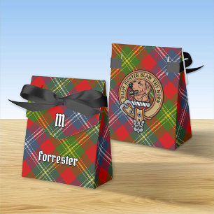 Caja Para Regalos Clan Forrester Escudo sobre Tartán