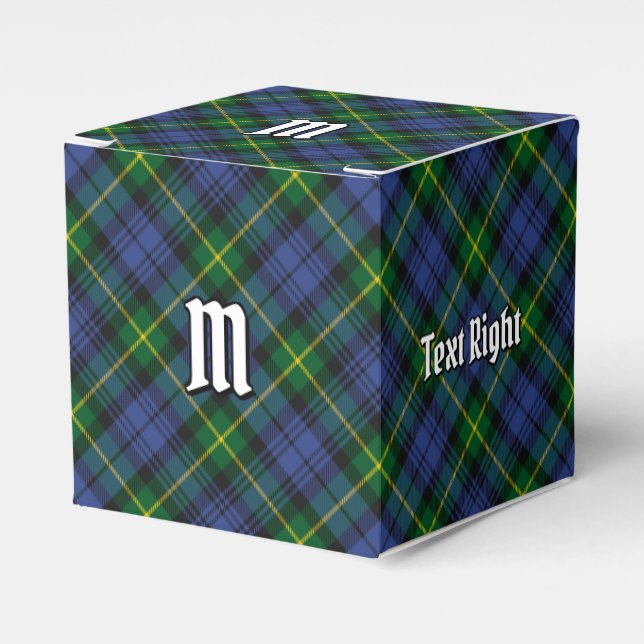Caja Para Regalos Clan Gordon Tartan Favor Box (Costado Anverso)
