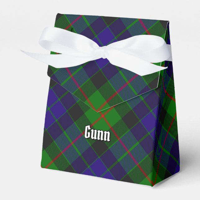 Caja Para Regalos Clan Gunn Tartan Favor Box (Front Side)