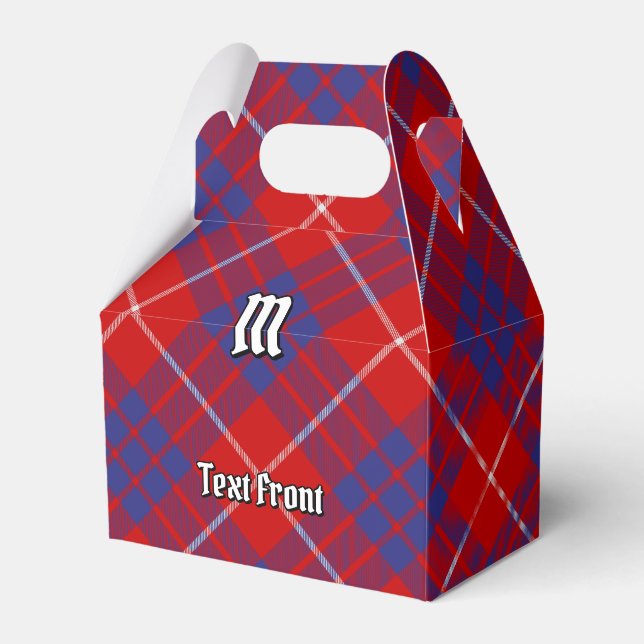 Caja Para Regalos Clan Hamilton Red Tartan Favor Box (Front Side)