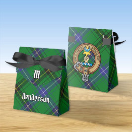 Caja Para Regalos Clan Henderson Escudo sobre Tartán