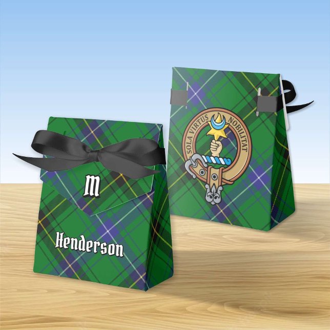 Caja Para Regalos Clan Henderson Escudo sobre Tartán (Subido por el creador)