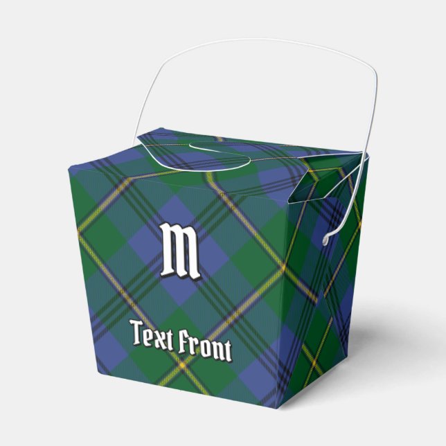 Caja Para Regalos Clan Johnston Tartan Favor Box (Front Side)