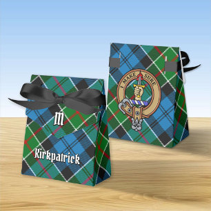 Caja Para Regalos Clan Kirkpatrick Escudo sobre Tartán