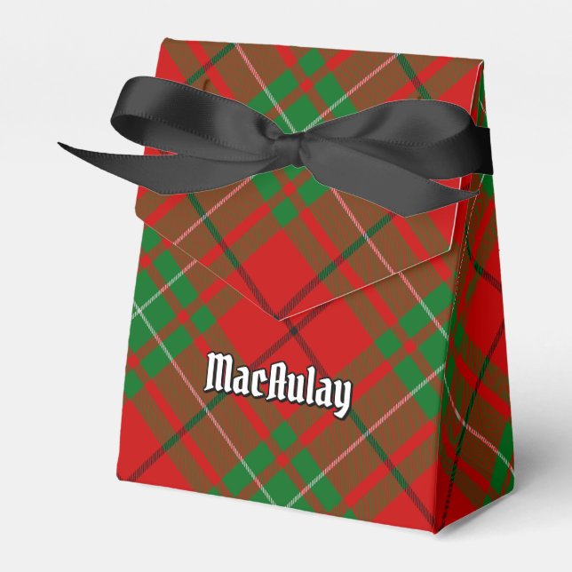 Caja Para Regalos Clan MacAulay Tartan Favor Box (Front Side)