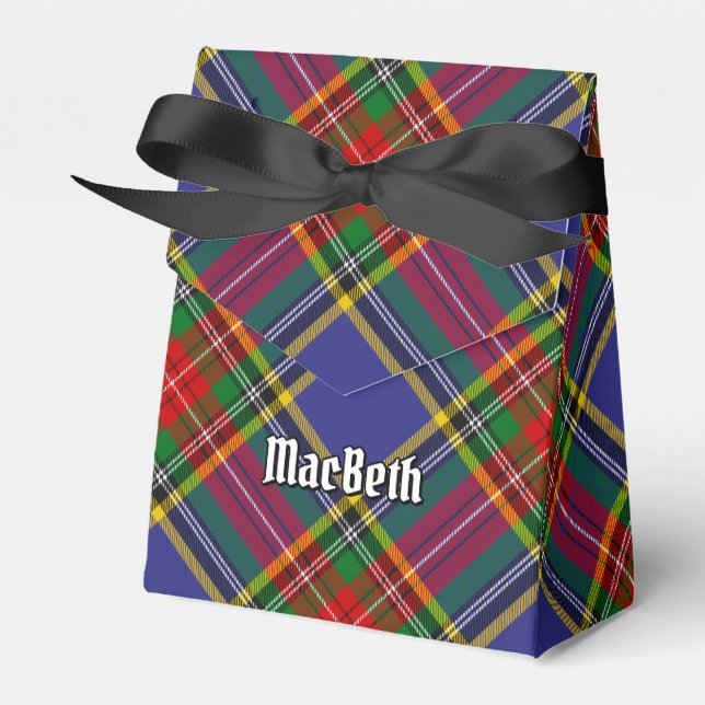 Caja Para Regalos Clan MacBeth Tartan Favor Box (Front Side)