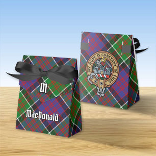 Caja Para Regalos Clan MacDonald de Clanranald Escudo sobre Tartán