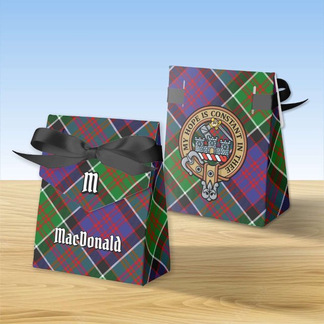 Caja Para Regalos Clan MacDonald de Clanranald Escudo sobre Tartán (Subido por el creador)