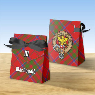 Caja Para Regalos Clan MacDonald de Keppoch Escudo sobre Tartán