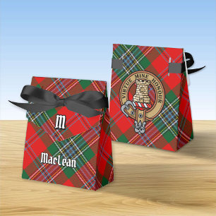 Caja Para Regalos Clan MacLean Escudo sobre Tartán