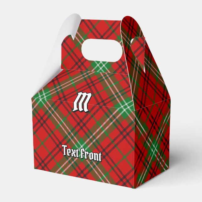 Caja Para Regalos Clan Morrison Red Tartan Favor Box (Front Side)