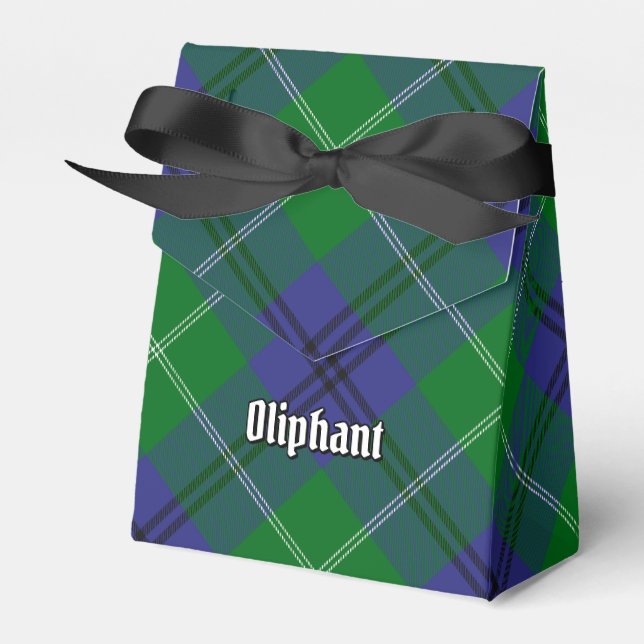 Caja Para Regalos Clan Oliphant Tartan Favor Box (Front Side)