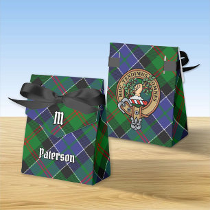 Caja Para Regalos Clan Paterson Escudo sobre Tartán