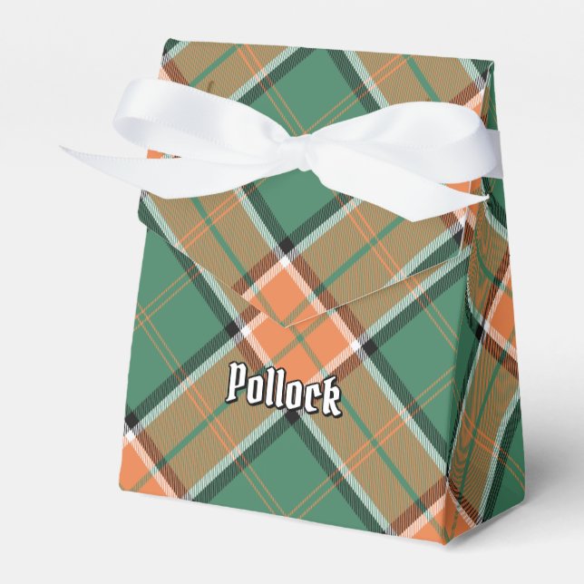 Caja Para Regalos Clan Pollock Tartan Favor Box (Front Side)