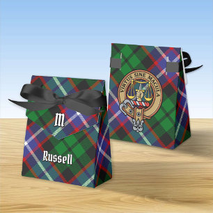Caja Para Regalos Clan Russell Cresta sobre Tartán