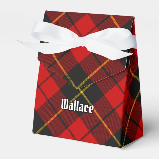 Caja Para Regalos Clan Wallace Tartan Favor Box (Front Side)