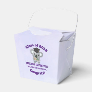 Caja Para Regalos Clase de 20xx Oso Cute Koala en el tapón de gradua