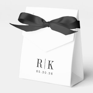 Caja Para Regalos Clásicas Iniciales Modernas de Boda