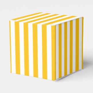 Caja Para Regalos Clásico brillante Naranja amarillo y franjas blanc