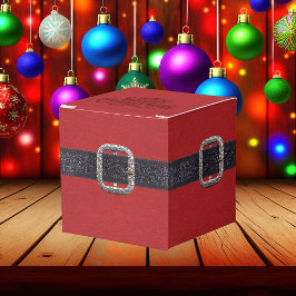 Caja Para Regalos Clásico Cinturón de Santa Claus Feliz Navidad