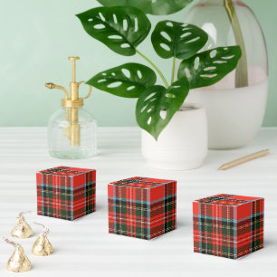 Caja Para Regalos Clásico Cuadro Rojo Negro y Blanco