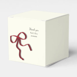 Caja Para Regalos Clásico de Bow Rojo Sencillo y Elegante