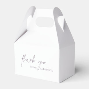 Caja Para Regalos Clásico Dusty Lilac Elegante Boda