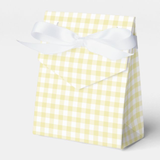 Caja Para Regalos Clásico Gingham Mantequilla Amarillo (Front Side)