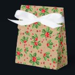 Caja Para Regalos Clásico Holiday Green Holly Red Berries<br><div class="desc">Temporada de Navidades clásicos de la época de vacaciones Holly bayas y hojas patrón en un estilo rústico de imitación de papel kraft marrón. Disponible en productos como embalajes y papel tisular,  etiquetas de dirección de retorno,  etiquetas de regalo,  bolsas y cajas de favores,  pegatinas y cintas.</div>