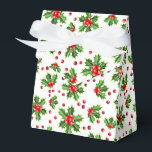 Caja Para Regalos Clásico Holiday Green Holly Red Berries<br><div class="desc">Temporada de Navidades clásicos de la época de vacaciones Holly berries y hojas patrón. Disponible en productos como embalajes y papel tisular,  etiquetas de dirección de retorno,  etiquetas de regalo,  bolsas y cajas de favores,  pegatinas y cintas.</div>