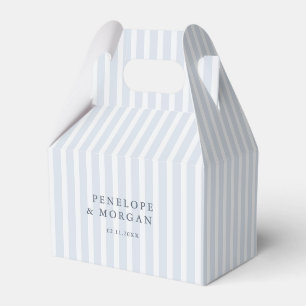 Caja Para Regalos Clásico Moderno Rayas Azul Polvo Boda Vintage