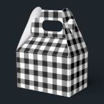 Caja Para Regalos Clásico Negro Y Blanco Verificado Gingham<br><div class="desc">Una caja de favores con un patrón de gingham marcado en blanco y negro clásico.</div>