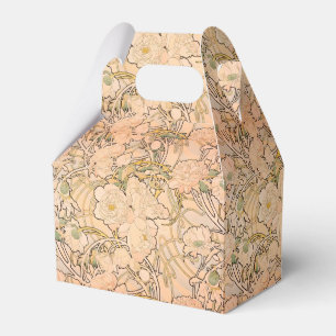Caja Para Regalos Clásico patrón de jardín de peonías Art Nouveau de