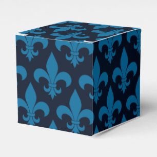 Caja Para Regalos Clásico Patrón Flor de Lis Francés