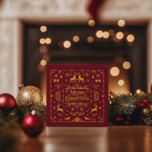 Caja Para Regalos Clásico rojo de navidad festiva