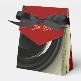 Caja Para Regalos Clásico Rojo Negro/Crema>Caja de Favores