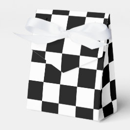 Caja Para Regalos Classic Black with White Square Pattern Tent