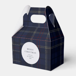 Caja Para Regalos Classic Navy Tartan Plaid Holiday Cookie