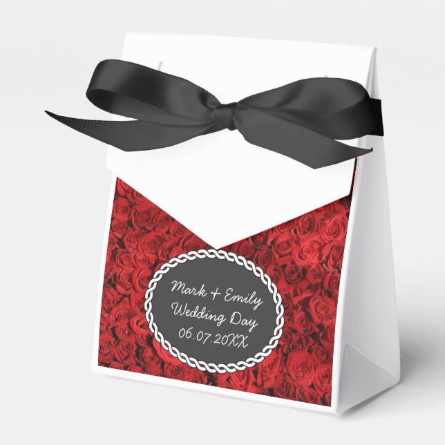 Caja Para Regalos Classic Red Roses Custom Romantic (Front Side)