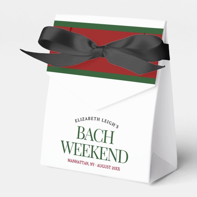 Caja Para Regalos Classy Cocktails Green & Red Bach Weekend (Front Side)