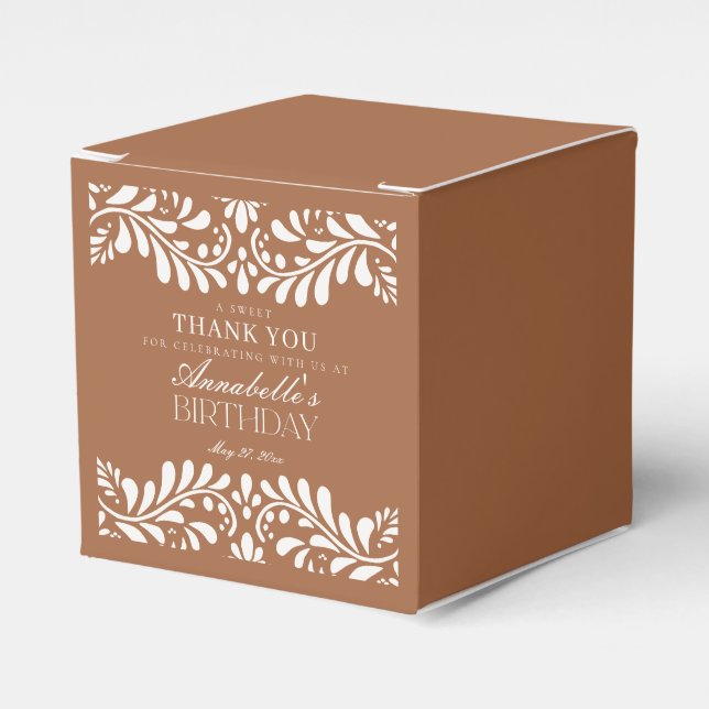 Caja Para Regalos Clay Talavera Tile Estilo Español Fiesta Cumpleaño (Costado Anverso)