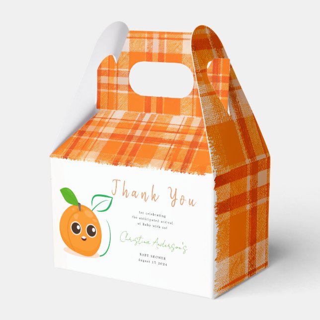 Caja Para Regalos Clementine Naranja Fruit Baby Shower (Front Side)