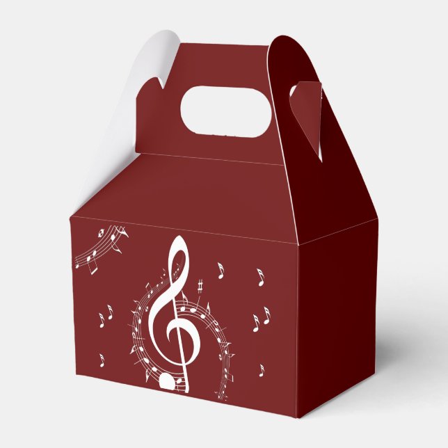 Caja Para Regalos Climactic G Clef Music Red (Front Side)