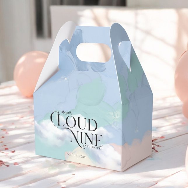 Caja Para Regalos Cloud Nueve Elegante Pastel Baby Shower (Subido por el creador)