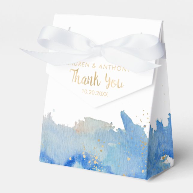 Caja Para Regalos Coastal Elegance Beachy Wedding Favor Box (Front Side)