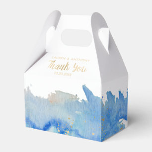 Caja Para Regalos Coastance Elegance Watercolor Wave Favor Box